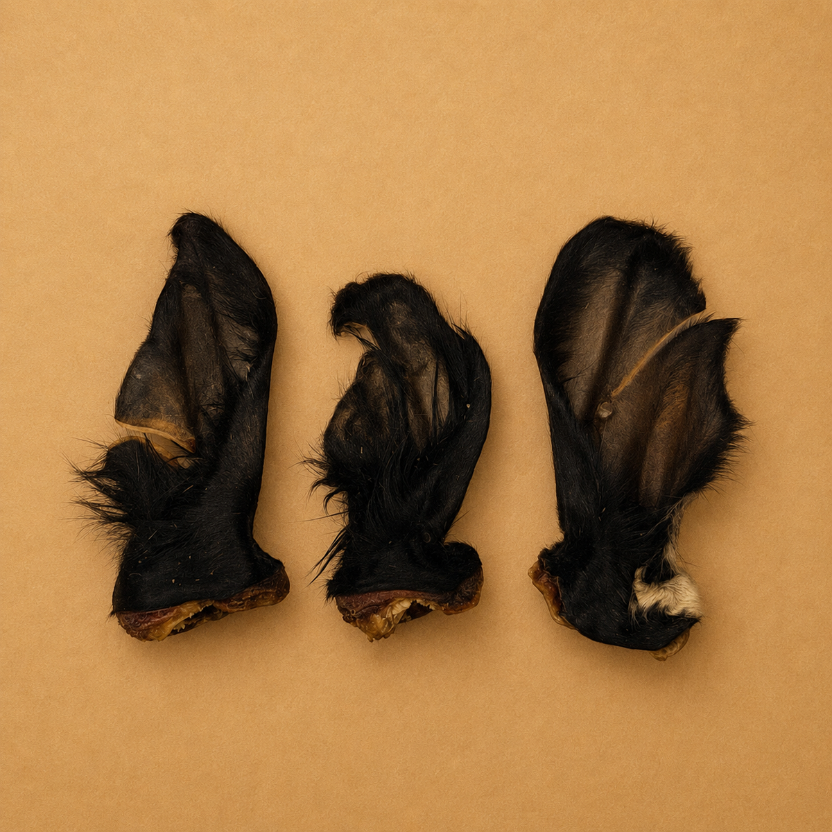 100% Natural Beef Ear with Fur — 1 pcs
